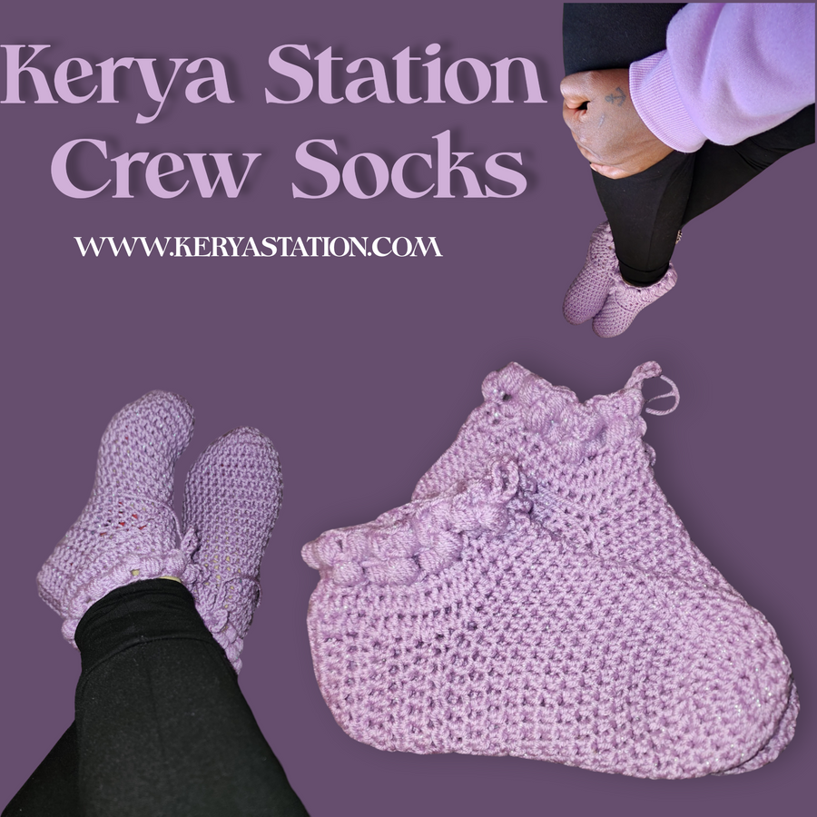 Kerya Station Crew Socks
