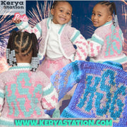 Too Thick kids custom crochet jackets